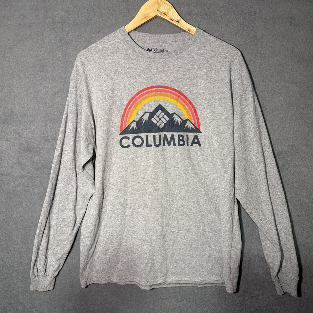 Columbia Sportswear Company Men's Gray Size XL Long Sleeve Graphic Shirt